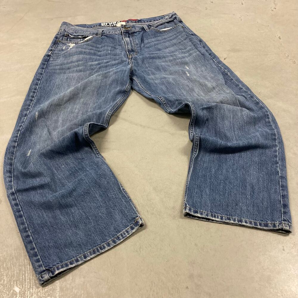 Vintage Y2K loose fit urban pipeline baggy jeans 36x30